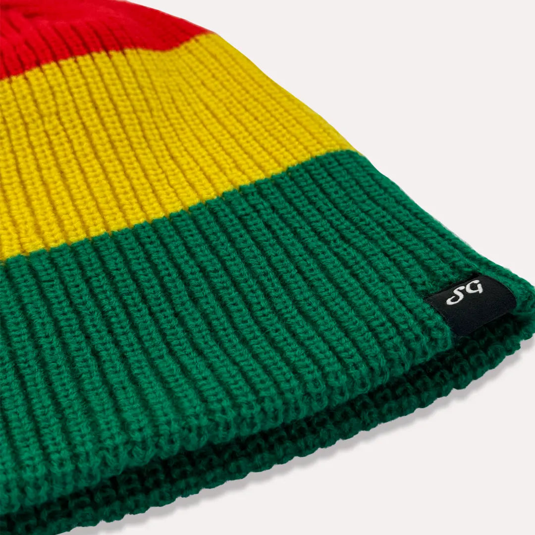 Lifestyle Beanie Knit Hat (Green, Yellow, & Red)