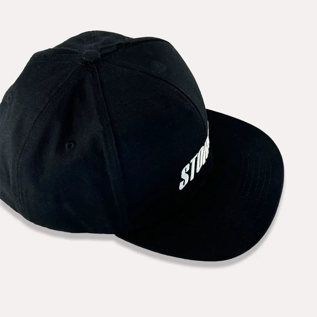 Snapback Storm Typeface Hat (Black)