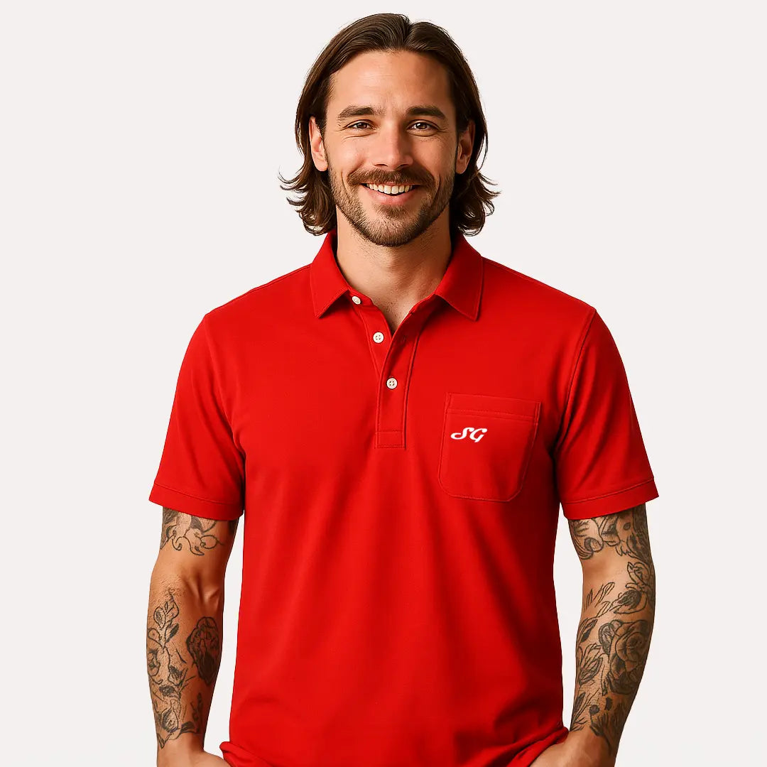 Vintage Cotton Polo (Red)