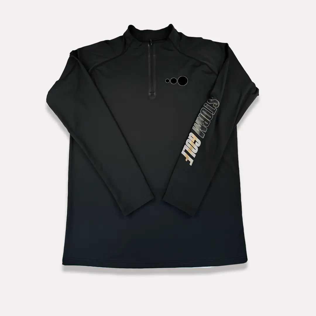 1/4 Zip Pullover (Black)