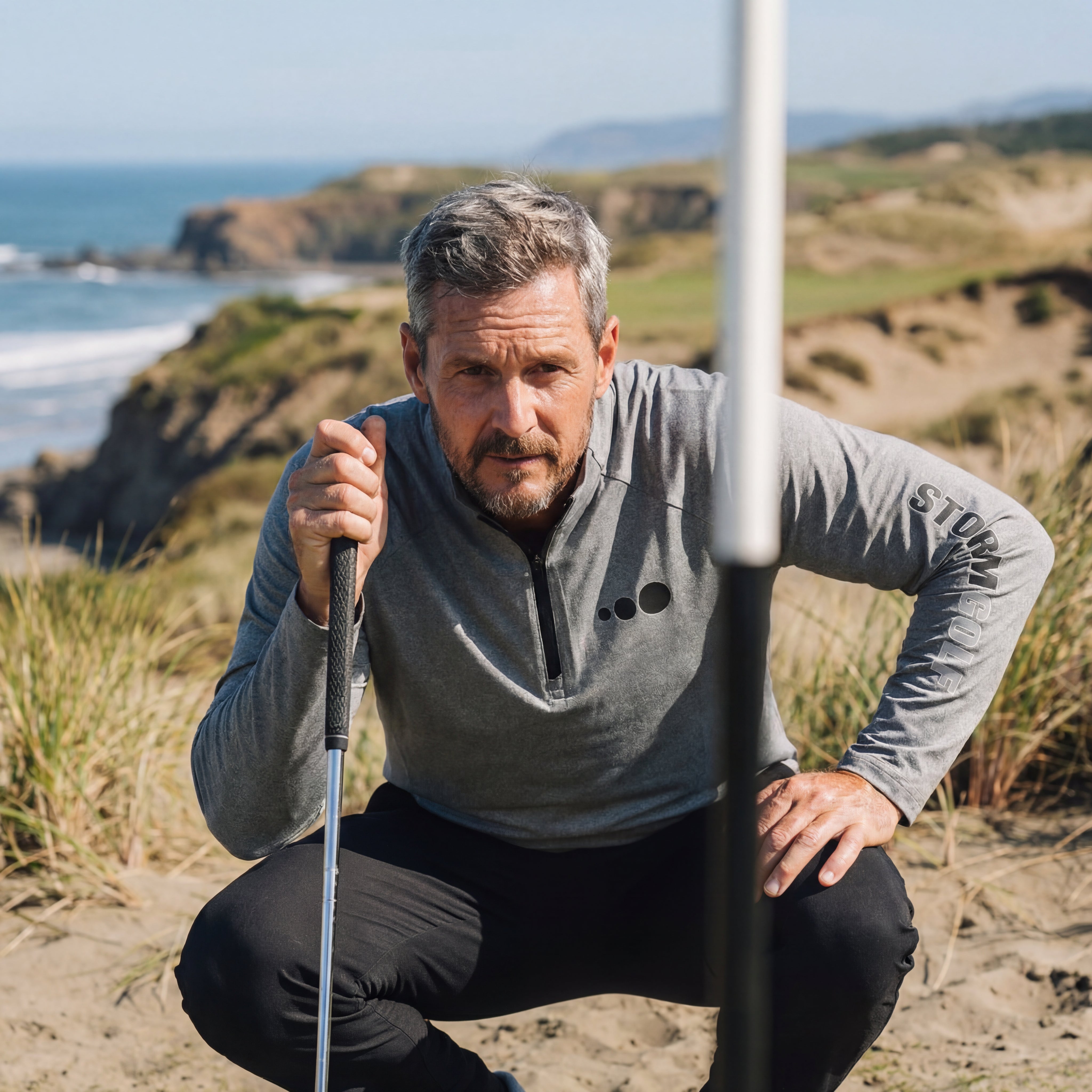 Storm Golf 1/4 Zip Pullover (Grey)