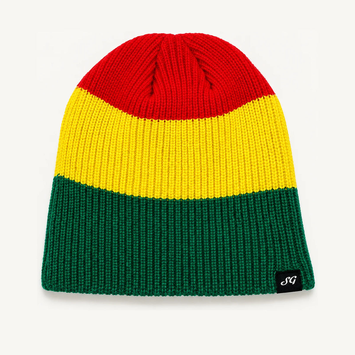 Lifestyle Beanie Knit Hat (Green, Yellow, & Red)