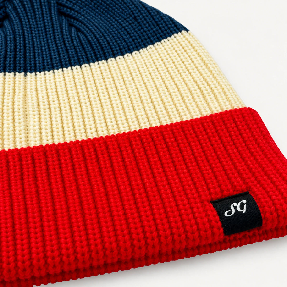 Lifestyle Beanie Knit Hat (Red, White, & Blue)