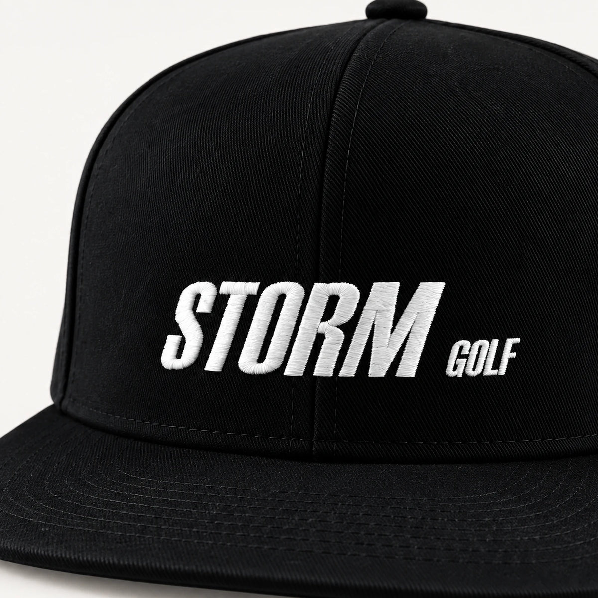 Snapback Storm Typeface Hat (Black)