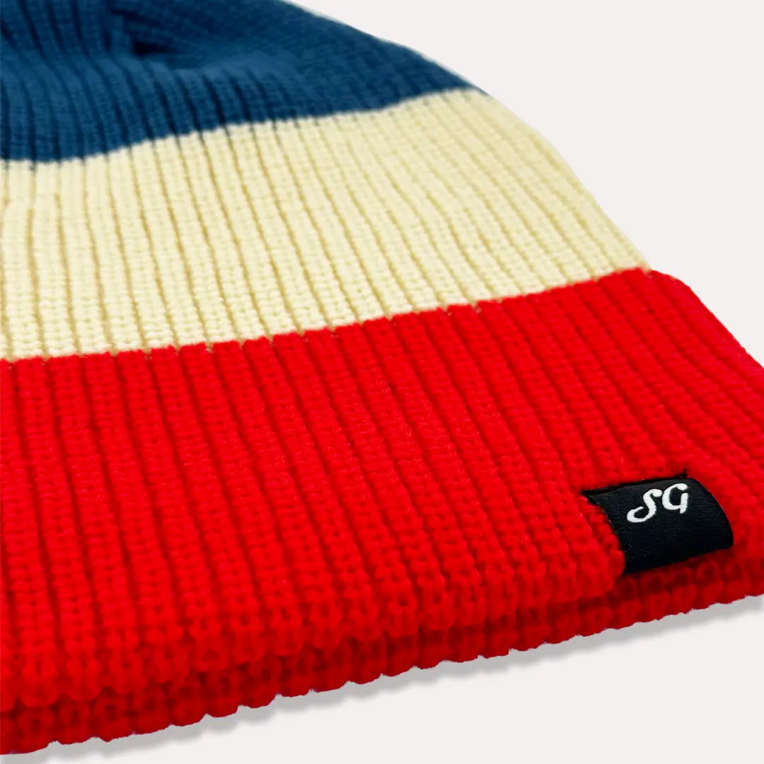 Lifestyle Beanie Knit Hat (Red, White, & Blue)