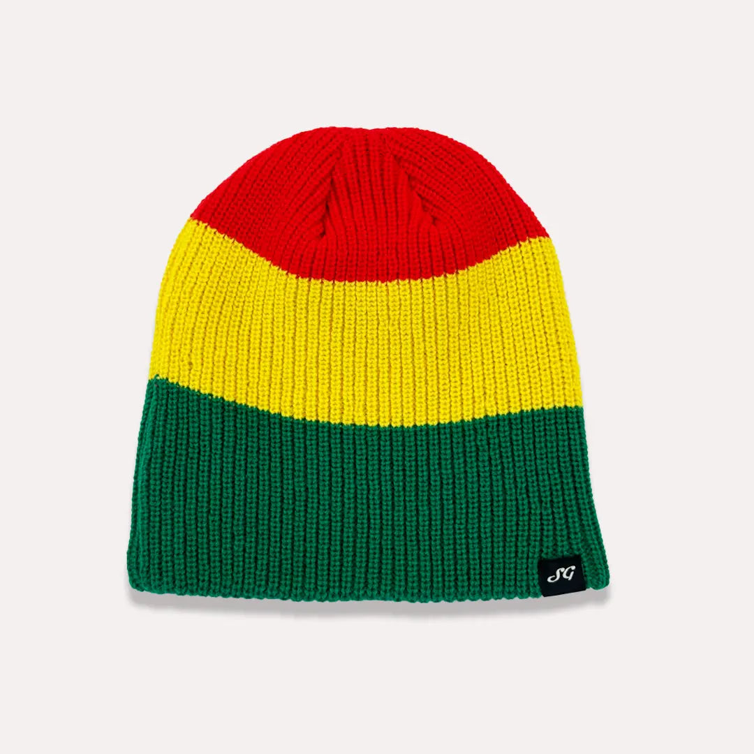 Lifestyle Beanie Knit Hat (Green, Yellow, & Red)