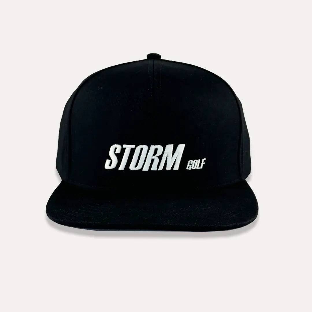 Snapback Storm Typeface Hat (Black)