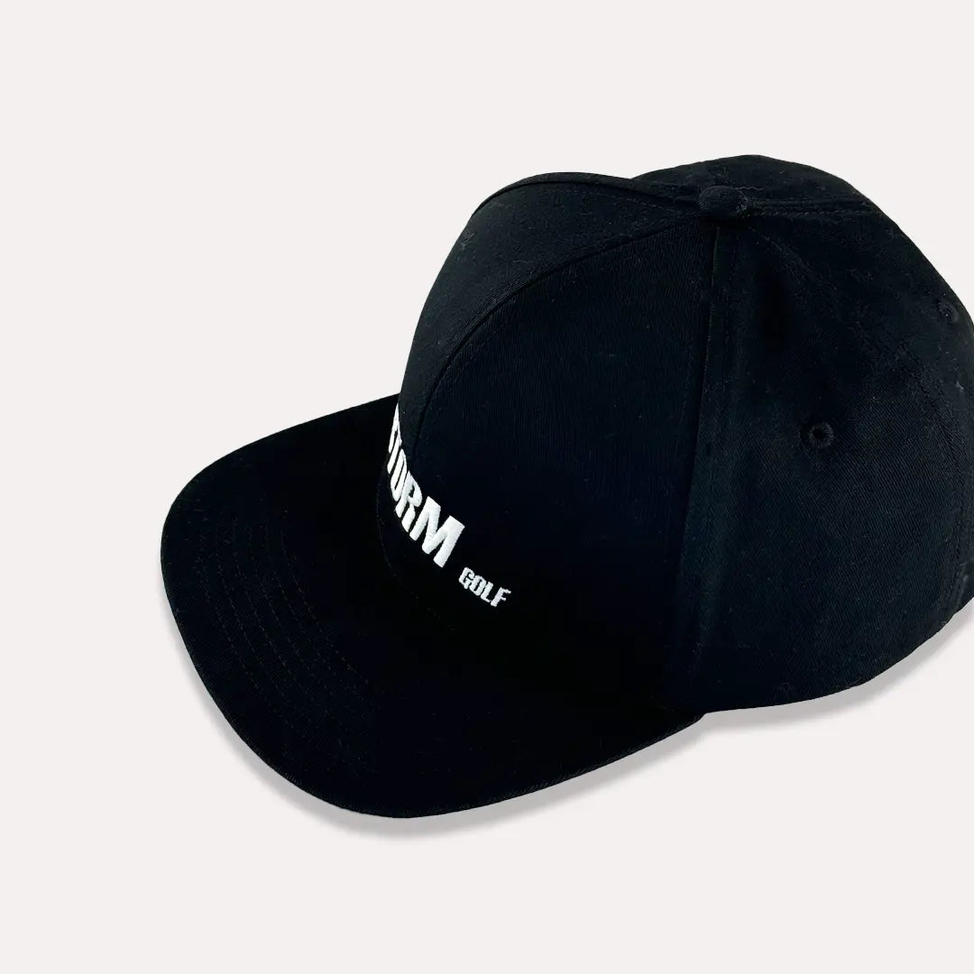 Snapback Storm Typeface Hat (Black)